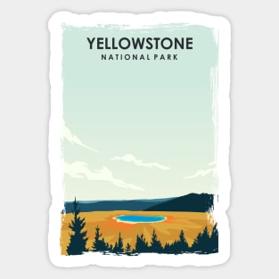 Yellowstone National Park Travel Poster Sticker